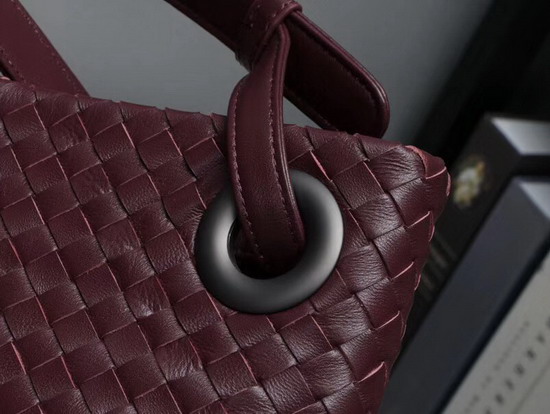 Bottega Veneta Medium Carda Bag in Bordeaux Nappa Leather