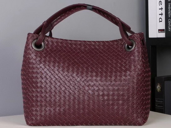 Bottega Veneta Medium Carda Bag in Bordeaux Nappa Leather