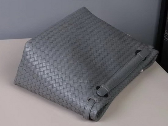 Bottega Veneta Medium Carda Bag in Grey Nappa Leather