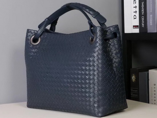 Bottega Veneta Medium Carda Bag in Navy Blue Nappa Leather