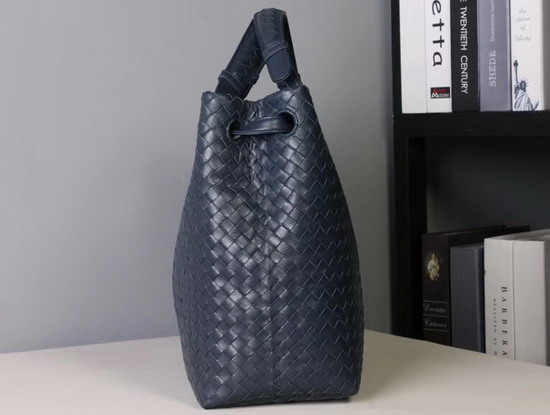 Bottega Veneta Medium Carda Bag in Navy Blue Nappa Leather