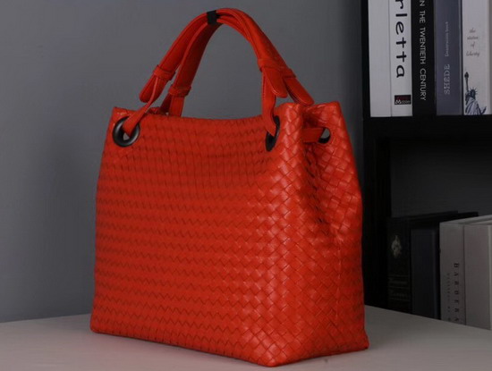 Bottega Veneta Medium Carda Bag in Orange Nappa Leather