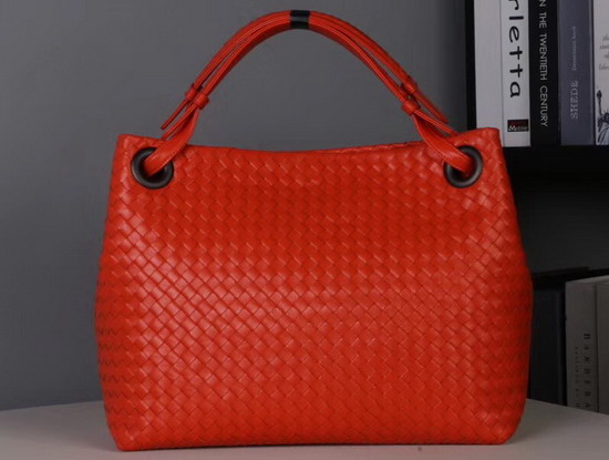 Bottega Veneta Medium Carda Bag in Orange Nappa Leather