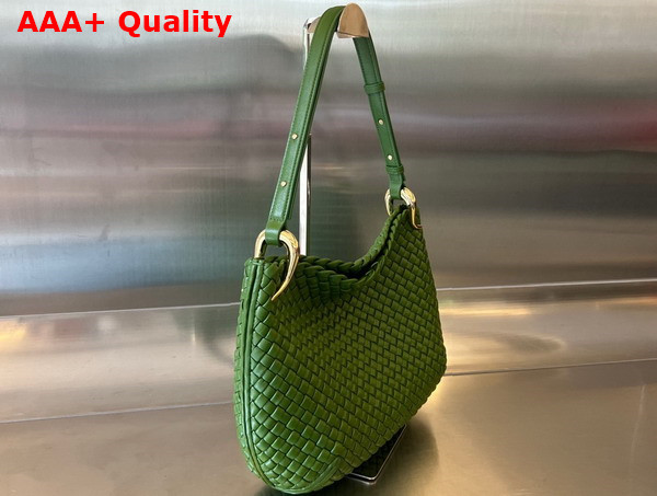 Bottega Veneta Medium Clicker Shoulder Bag in Avocado Padded Intreccio Leather Replica