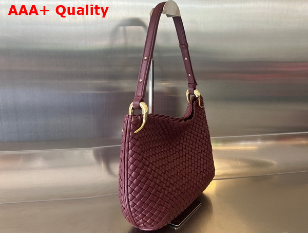 Bottega Veneta Medium Clicker Shoulder Bag in Barolo Padded Intreccio Leather Replica