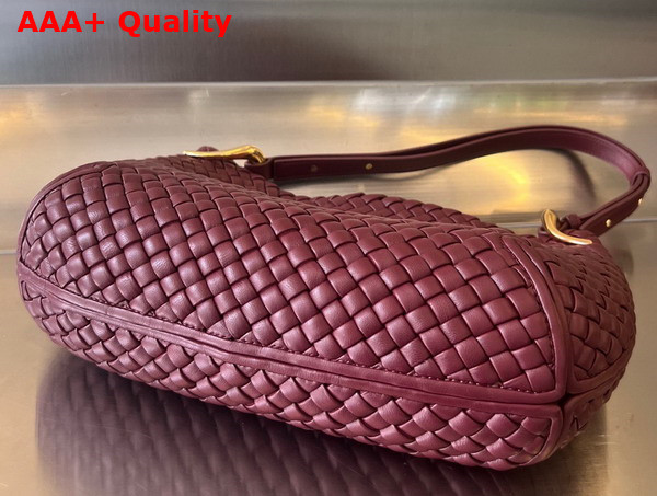 Bottega Veneta Medium Clicker Shoulder Bag in Barolo Padded Intreccio Leather Replica