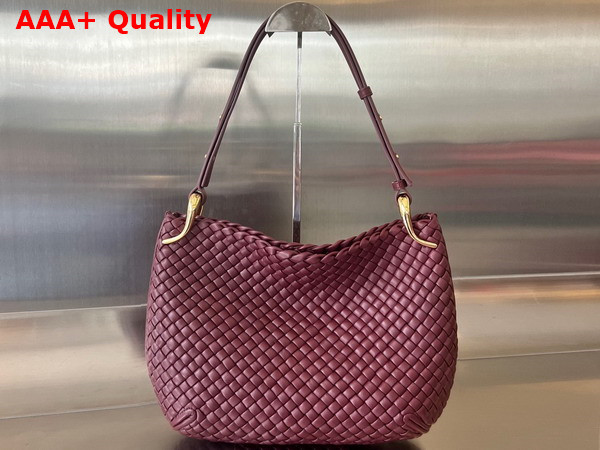 Bottega Veneta Medium Clicker Shoulder Bag in Barolo Padded Intreccio Leather Replica