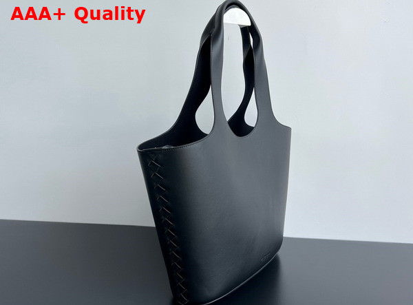 Bottega Veneta Medium Creek Tote in Black Smooth Leather Replica