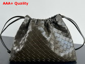 Bottega Veneta Medium Dustbag Kaki New Sauge Intrecciato Calfskin Leather Replica