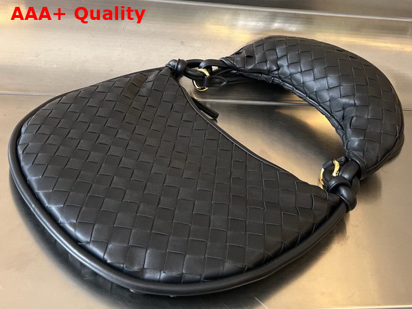 Bottega Veneta Medium Gemelli Bag in Black Intrecciato Leather Replica