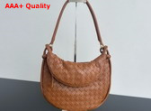 Bottega Veneta Medium Gemelli Bag in Light Wood Intrecciato Leather Replica