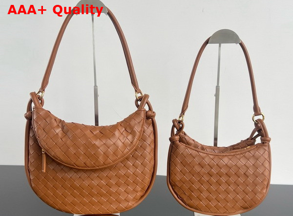 Bottega Veneta Medium Gemelli Bag in Light Wood Intrecciato Leather Replica