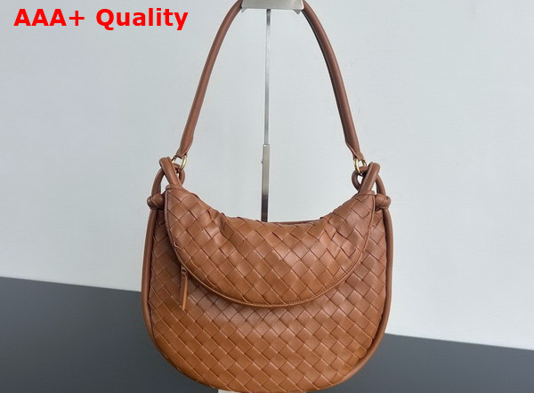 Bottega Veneta Medium Gemelli Bag in Light Wood Intrecciato Leather Replica