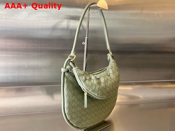 Bottega Veneta Medium Gemelli Bag in Travertine Intrecciato Leather Replica