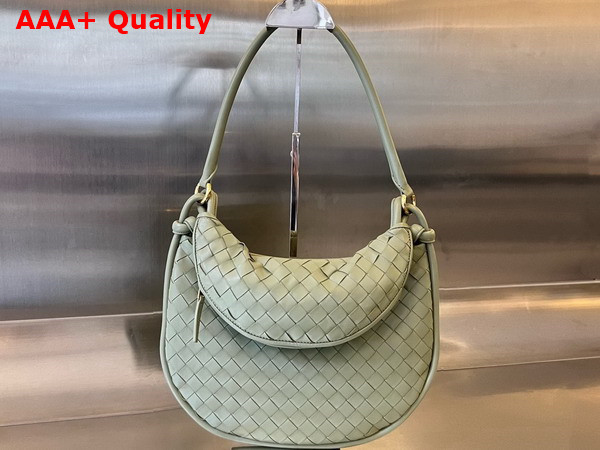 Bottega Veneta Medium Gemelli Bag in Travertine Intrecciato Leather Replica