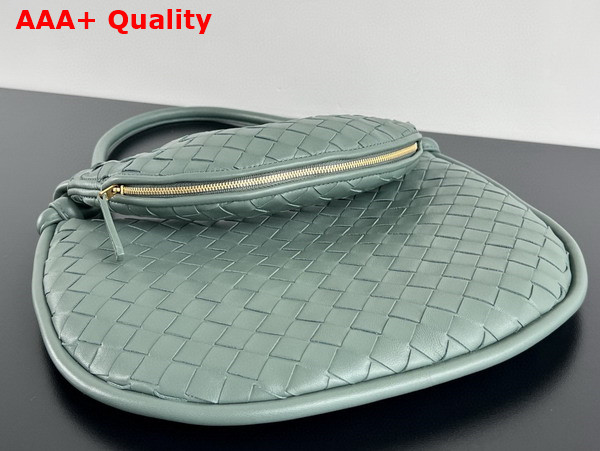 Bottega Veneta Medium Gemelli Shoulder Bag in Aloe Intrecciato Leather Replica