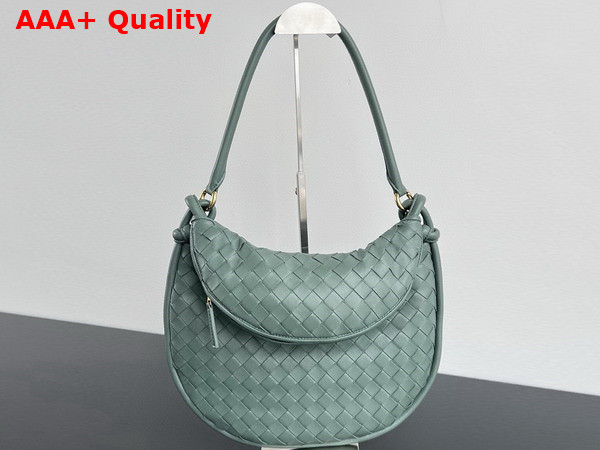 Bottega Veneta Medium Gemelli Shoulder Bag in Aloe Intrecciato Leather Replica