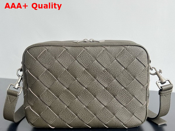 Bottega Veneta Medium Intrecciato Camera Bag in Kaki Intrecciato Grained Leather Replica