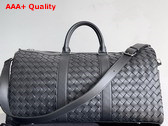 Bottega Veneta Medium Intrecciato Duffle Black Calfskin Replica