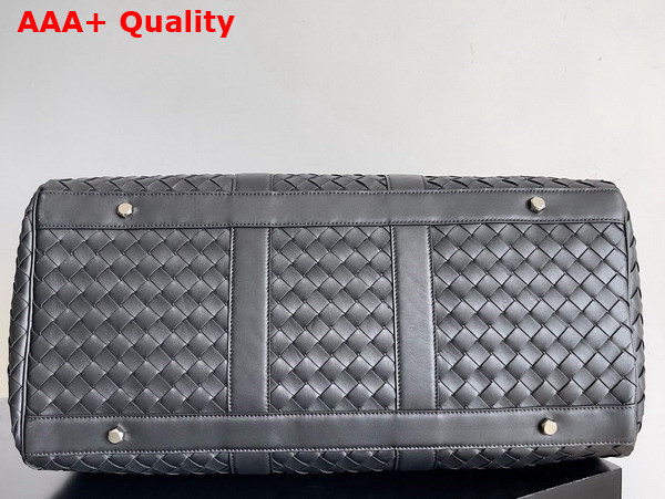 Bottega Veneta Medium Intrecciato Duffle Black Calfskin Replica