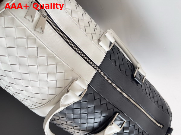 Bottega Veneta Medium Intrecciato Duffle Space White Calfskin Replica