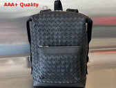 Bottega Veneta Medium Intrecciato Leather Backpack in Black Replica