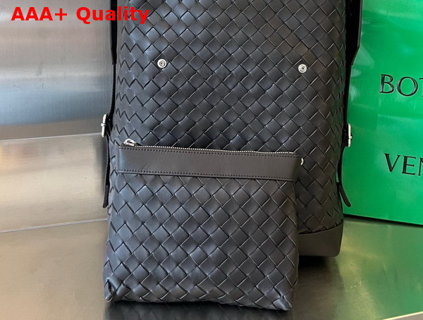 Bottega Veneta Medium Intrecciato Leather Backpack in Fondant Replica