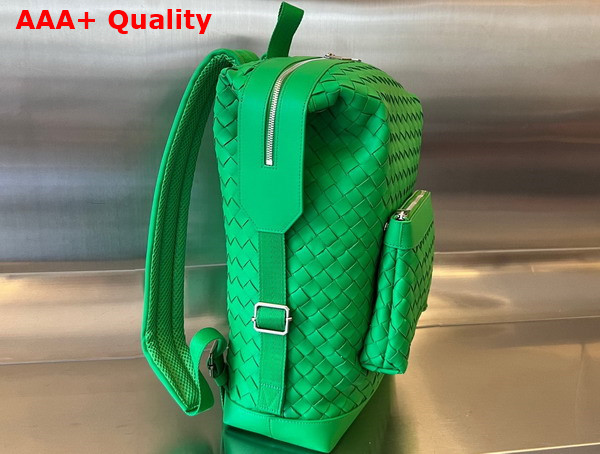 Bottega Veneta Medium Intrecciato Leather Backpack in Parakeet Replica