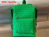 Bottega Veneta Medium Intrecciato Leather Backpack in Parakeet Replica