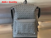 Bottega Veneta Medium Intrecciato Leather Backpack in Thunder Replica