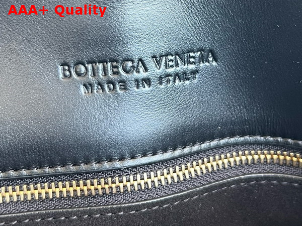 Bottega Veneta Medium Liberta Crossbody Bag in Black Smooth Calf Leather Replica