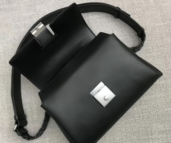 Bottega Veneta Medium Piazza Bag in Black Matte Calf