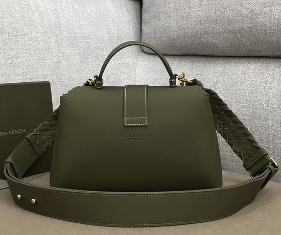 Bottega Veneta Medium Piazza Bag in Green Matte Calf