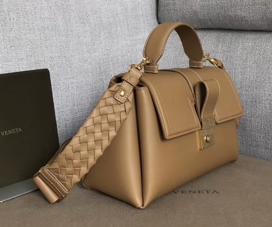 Bottega Veneta Medium Piazza Bag in Tan Matte Calf