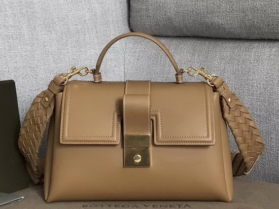 Bottega Veneta Medium Piazza Bag in Tan Matte Calf