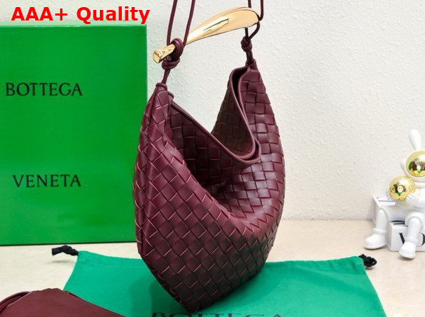 Bottega Veneta Medium Sardine Shoulder Bag in Barolo Intrecciato Lambskin Replica