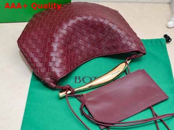 Bottega Veneta Medium Sardine Shoulder Bag in Barolo Intrecciato Lambskin Replica