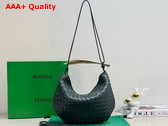 Bottega Veneta Medium Sardine Shoulder Bag in Emerald Green Intrecciato Lambskin Replica