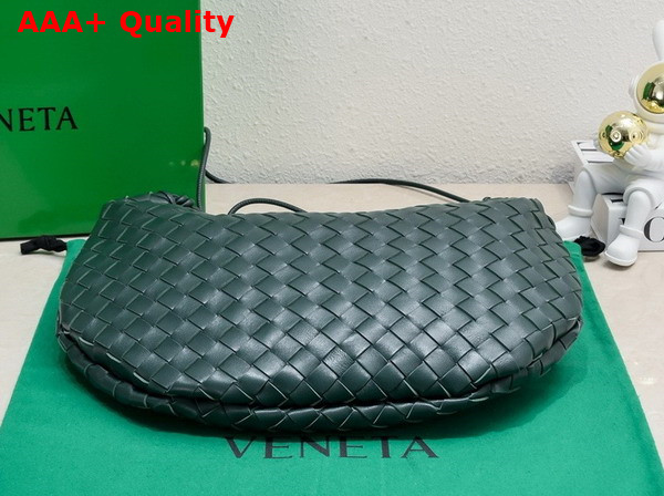 Bottega Veneta Medium Sardine Shoulder Bag in Emerald Green Intrecciato Lambskin Replica