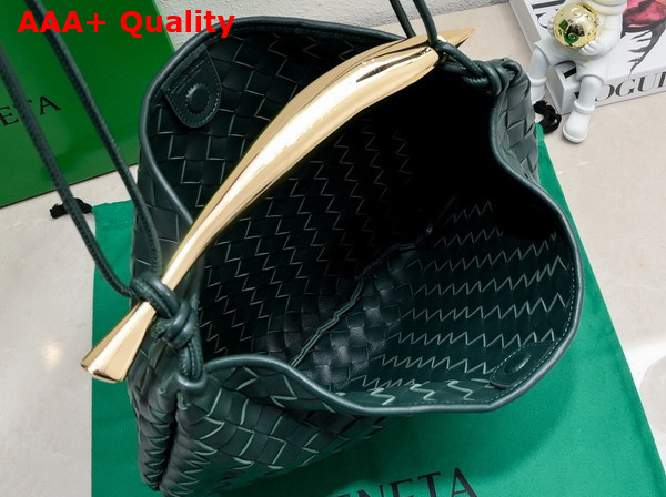 Bottega Veneta Medium Sardine Shoulder Bag in Emerald Green Intrecciato Lambskin Replica