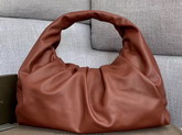 Bottega Veneta Medium Shoulder Pouch in Rust Calfskin