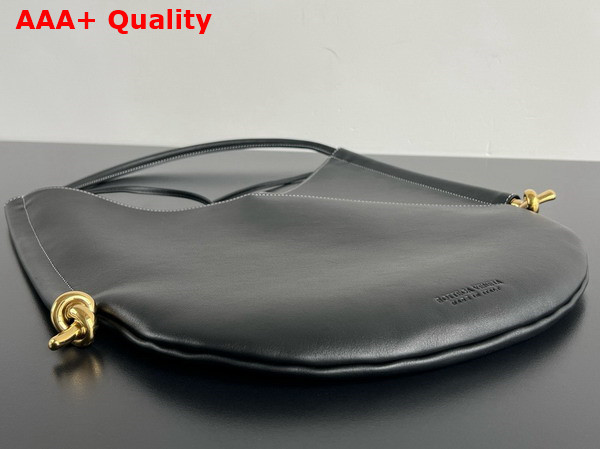 Bottega Veneta Medium Solstice Shoulder Bag in Black Calf Leather Replica