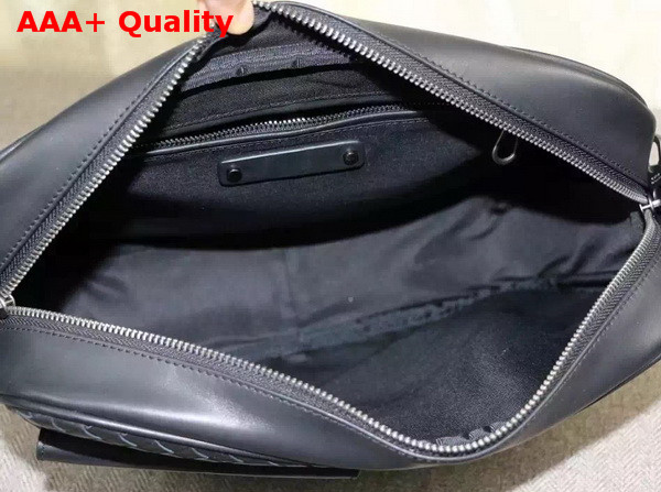 Bottega Veneta Messenger Bag in Nero Intrecciato VN Replica