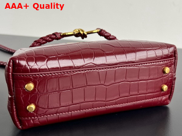 Bottega Veneta Mini Andiamo Bag in Barolo Aligator Leather Replica