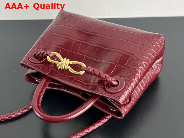 Bottega Veneta Mini Andiamo Bag in Barolo Aligator Leather Replica