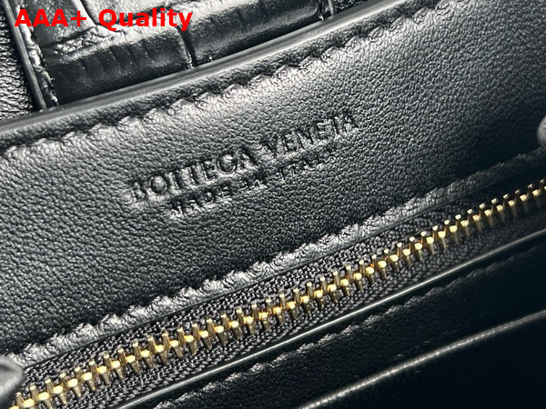 Bottega Veneta Mini Andiamo Bag in Black Aligator Leather Replica