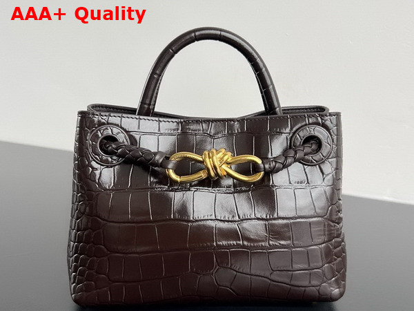 Bottega Veneta Mini Andiamo Bag in Fondant Aligator Leather Replica