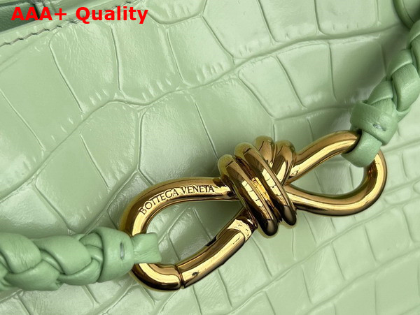 Bottega Veneta Mini Andiamo Bag in Light Green Aligator Leather Replica