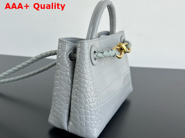 Bottega Veneta Mini Andiamo Bag in Sterling Aligator Leather Replica