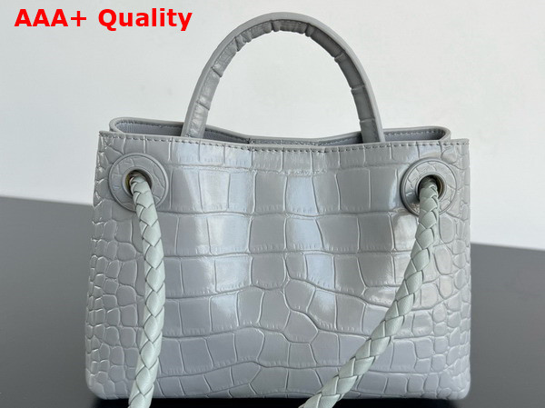 Bottega Veneta Mini Andiamo Bag in Sterling Aligator Leather Replica